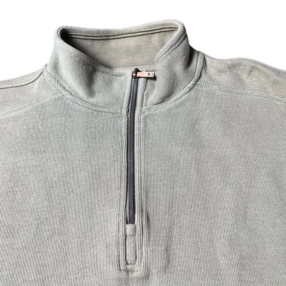 Tommy Bahama Quarter Zip Sweater Sage Color Mock Neck Pullover Men’s Size Large